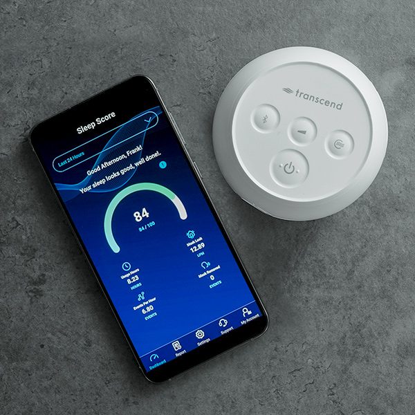 Transcend Micro Travel Auto CPAP Machine with its companion app