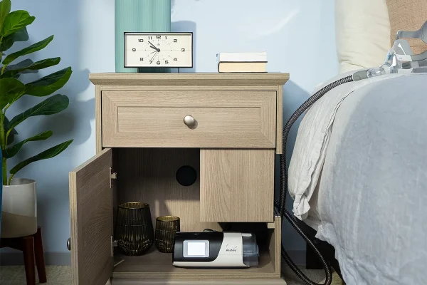 CPAP Charleston Nightstand with door open