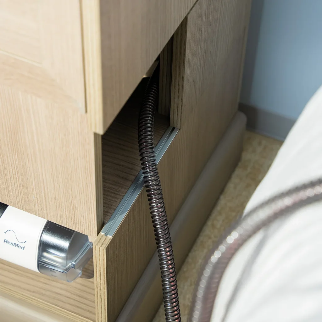 Side view of CPAP Charleston Nightstand